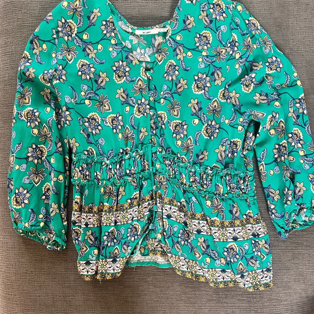 Francesca’s floral blouse